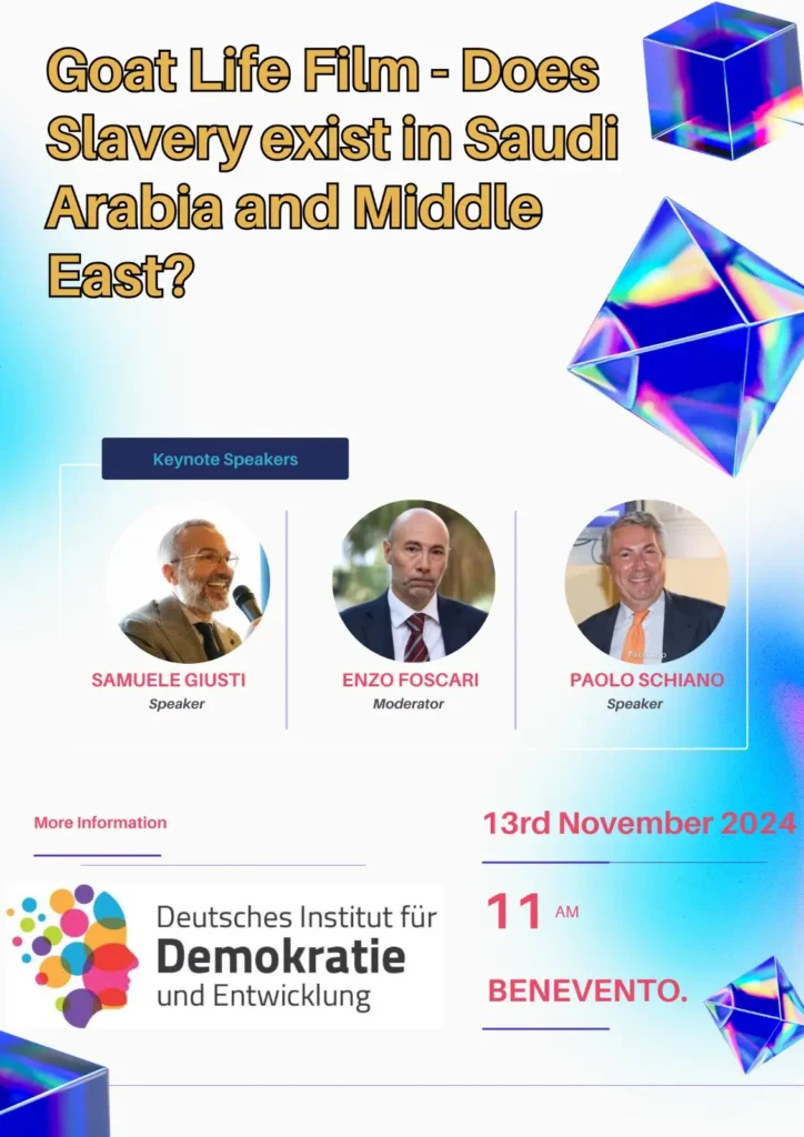 Deutsche Institut für Demokratie und Entwicklung Hosts Event on Modern-Day Slavery and Labor Exploitation in Saudi Arabia